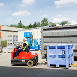 Transport de déchets conditionnés du lieu de production vers la déchetterie